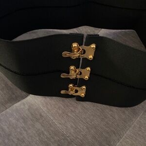 Prada Black Elastic Waist Belt L
